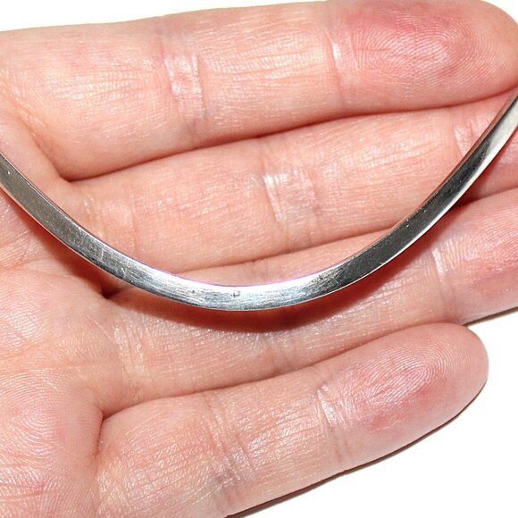 Vintage Sterling Silver Taxco Mexico Vee Collar Necklace - Picture 4 of 4